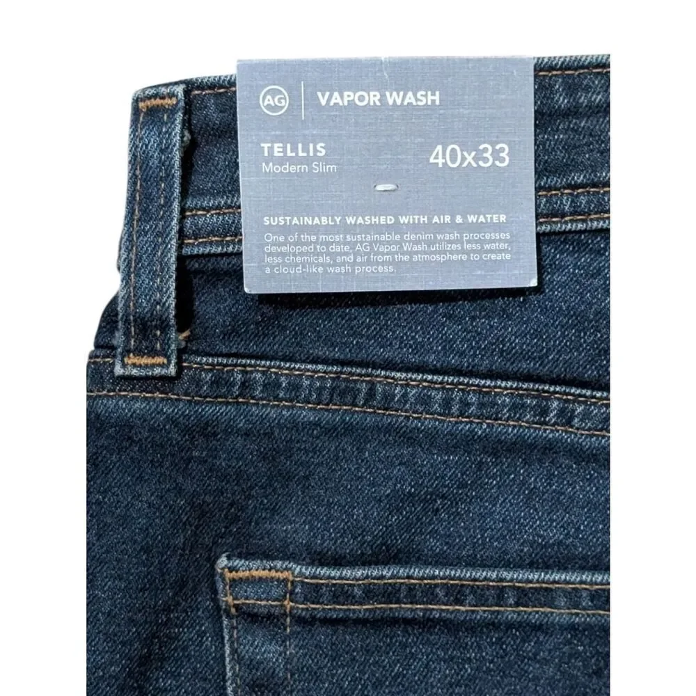AG Adriano Goldschmied Tellis Modern Slim Jeans 40x33 Vapor Wash Japanese NWT